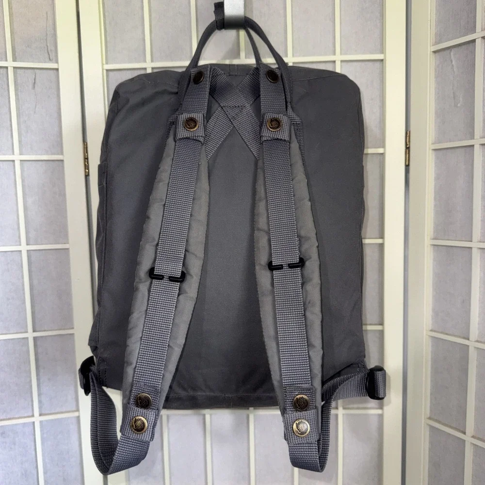 Fjallraven Kanken Classic Backpack Black Grey 23510 Travel School Bag Day Pack
